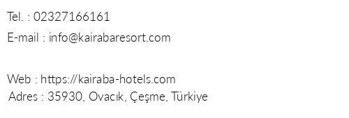 Kairaba Alaat Beach Resort & Spa telefon numaralar, faks, e-mail, posta adresi ve iletiim bilgileri